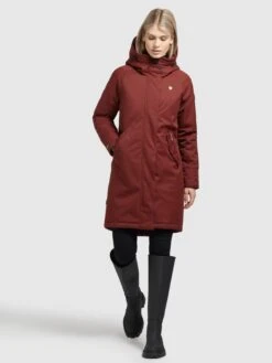 Khujo Parkas Parka Mi-saison Femme Rouge Rouille 4 Khujo Parkas Parka Mi-saison Femme Rouge Rouille -Khujo 0ab47665528fbc0131f15e8c85504190