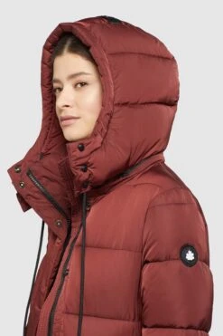 Khujo Manteaux Dhiver Manteau D’hiver HAZELLE Femme Rouge Rouille -Khujo 17fd68fed07b23dc019b15767fadc8eb