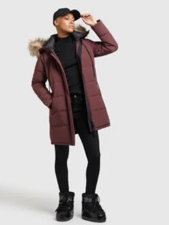 Khujo Manteaux Dhiver Manteau D’hiver Cloren Femme Rouge Foncé 4 Khujo Manteaux Dhiver Manteau D’hiver Cloren Femme Rouge Foncé -Khujo 1be537bb118135228b666b0aa23f4c39