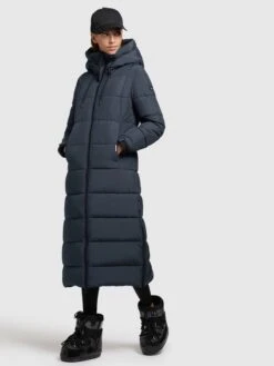 Khujo Manteaux Dhiver Manteau D’hiver Deria Femme Bleu Foncé -Khujo 1bee758640f61acda111409d5afe2208