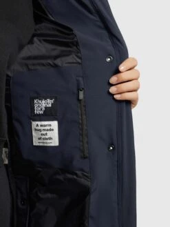 Khujo Manteaux De Mi-saison Manteau Mi-saison Namita Femme Bleu Marine -Khujo 1e03f7916553bc535d8fc4c4b012399b