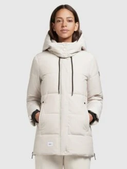 Khujo Vestes Dhiver Veste D’hiver Eunice Femme Blanc Cassé -Khujo 243d58c10dba510b510fd0524c74e1ab