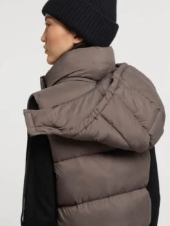 Khujo Vestes Sans Manches Gilet Eden Femme Moka -Khujo 287b170fc7fe504bfffe6aa1b40ca5e2