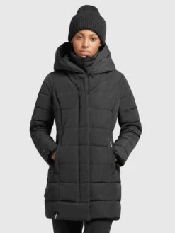 Khujo Manteaux Courts Manteau D’hiver Floyt Femme Noir -Khujo 2b519df52d6e90150aa4148d88b2466f