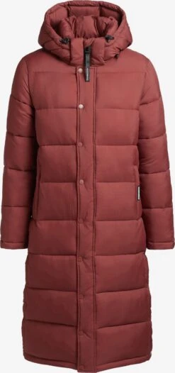 Khujo Manteaux Dhiver Manteau D’hiver Corinna Femme Rouge Rouille