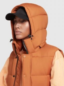 Khujo Vestes Sans Manches Gilet Magneta Femme Orange -Khujo 323ab6e8bbbfcb2eebdb7d3b0aa20aeb