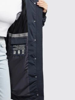 Khujo Manteaux De Mi-saison Manteau Mi-saison SILICA Femme Gris Foncé -Khujo 34284e3be131473e5ed38e59ce133d9b