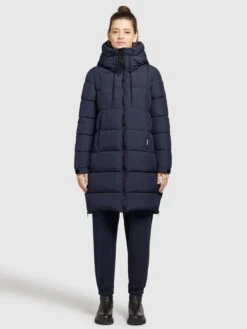 Khujo Manteaux Dhiver Manteau D’hiver Youma Femme Bleu Marine -Khujo 3685efe77dedc2b24882455c9a0270ef