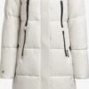 Khujo Manteaux Dhiver Manteau D’hiver Melona Femme Blanc Perle -Khujo 3b253744f8e301335daaf46fdd90552b