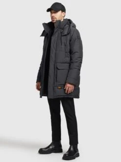 Khujo Vestes Dhiver Veste D’hiver Vivas Homme Gris Foncé -Khujo 3de604c370f67ac241c217d3d03fb853