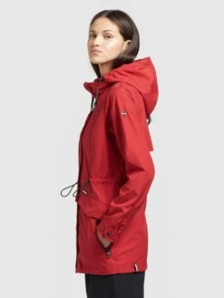 Khujo Parkas Parka Mi-saison FELINA Femme Rouge -Khujo 3fb7c7b1e82fd1683b87a79e3d371702