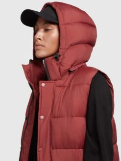 Khujo Vestes Sans Manches Gilet Magneta Femme Rouge Rouille -Khujo 4293d39cd3f5d2cccd32bef27e2ac903