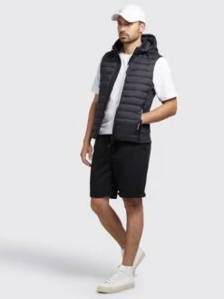 Khujo Vestes Sans Manches Gilet Homme Noir -Khujo 43043af4808f8c298cd1bee608052b67