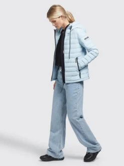 Khujo Vestes De Mi-saison Veste Mi-saison LOVINA4 MATT Femme Bleu Clair -Khujo 45cabb058706d0a0b8d1e4dd24c224fb