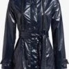 Khujo Manteaux De Pluie Manteau Mi-saison Alecia Femme Bleu Nuit -Khujo 46405820fac292d300a0bd0a36b963e6