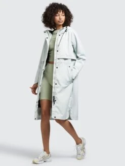 Khujo Manteaux De Mi-saison Manteau Mi-saison Jomana Femme Bleu Pastel -Khujo 48b76e74fbad9155a1fab286240c5e4f