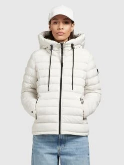 Khujo Vestes De Mi-saison Veste Mi-saison Lovina Femme Blanc -Khujo 4ca99be3a4ab13950f73cd9e84c191e5