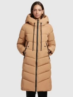 Khujo Manteaux De Mi-saison Manteau Mi-saison Klayd Femme Ocre -Khujo 4d49d13e2ca4c8e1bbd0545a286c774e