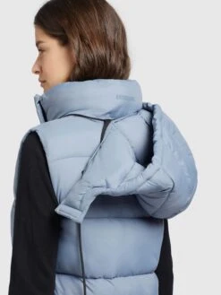 Khujo Vestes Sans Manches Gilet Eden Femme Bleu Clair -Khujo 4d4f133dc85354adb67f09cde604279b