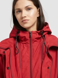 Khujo Parkas Parka Mi-saison FELINA Femme Rouge -Khujo 4f3440b8e3c7d0f57e7847040c519a54