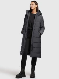 Khujo Manteaux Dhiver Manteau D’hiver Kleo Femme Gris Foncé -Khujo 54682501a97ff675e8262a69b5bd4992