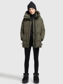 Khujo Vestes Dhiver Veste D’hiver Leviani Femme Vert Foncé -Khujo 598c657f896ca3d3011c1d1cee896255