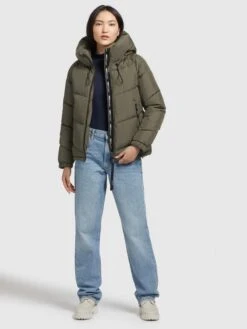 Khujo Vestes Dhiver Veste D’hiver Esila Femme Kaki -Khujo 5bff01d3346dbc20c68791d5178d178a