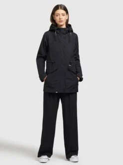 Khujo Parkas Parka Mi-saison FELINA Femme Noir -Khujo 610e2e992561a0951787e7ef0195c1bb