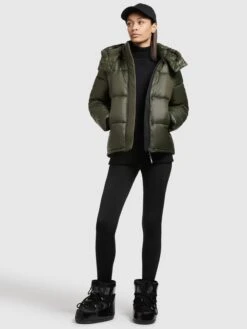 Khujo Vestes Dhiver Veste D’hiver Valona Femme Vert Foncé -Khujo 633ff81d13e124c20a685fb6f63902ba