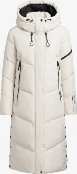 Khujo Manteaux Dhiver Manteau D’hiver Sonje 4 Femme Blanc Cassé