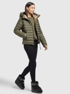 Khujo Vestes Dhiver Veste D’hiver Lovina Shine Femme Kaki -Khujo 6ad37bc5a05c6b77fd0fc8b83d77b57c