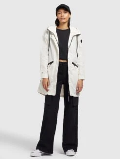 Khujo Manteaux De Mi-saison Manteau Mi-saison Games2 Femme Blanc -Khujo 70b8cd4daaa7534337809001dfe2e262