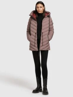 Khujo Vestes De Mi-saison Veste Mi-saison Noomi Femme Rose Ancienne -Khujo 811740c6524393ba7aa8cdb100f1d6ab
