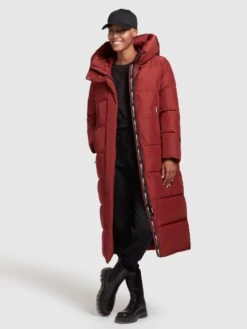 Khujo Manteaux Dhiver Manteau D’hiver Soulani Femme Rouge Rouille -Khujo 886cd4dbb7f1d35b188f4401ff911746