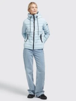 Khujo Vestes De Mi-saison Veste Mi-saison LOVINA4 MATT Femme Bleu Clair -Khujo 8b123605f7fde5bb3b0a807c5a464452