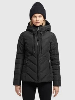 Khujo Vestes De Mi-saison Veste Mi-saison Stern Femme Noir -Khujo 8d0611f9fb599850e857c32e6f9588d3