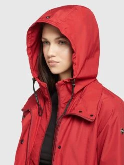 Khujo Parkas Parka Mi-saison FELINA Femme Rouge -Khujo 97d8dfa7cb5b62f5d96aa2aa2fba65aa
