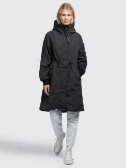 Khujo Manteaux De Mi-saison Manteau Mi-saison Silica Femme Noir -Khujo 985b240c1a39b5987090d9612244d4ef