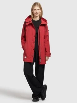 Khujo Vestes De Mi-saison Veste Mi-saison Femme Rouge -Khujo 994ff7213d8ae602d3ca0afbc62af715