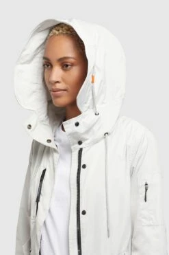 Khujo Parkas Parka Mi-saison Dayes Femme Blanc Cassé -Khujo 9d3326badbbc80588bd25562b90656f4