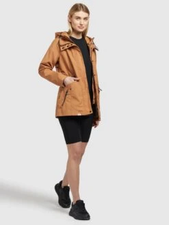 Khujo Parkas Parka Mi-saison FELINA Femme Camel -Khujo 9df0788fc71512347e3b46bee503cec5