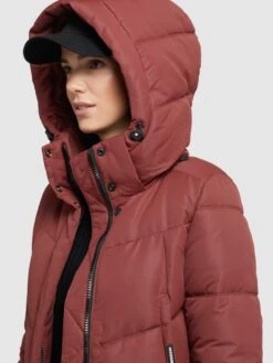 Khujo Manteaux Dhiver Manteau D’hiver Limetta Femme Rouge Rouille -Khujo a1c67f5b26f81d969fff1a6d94fe0b4d