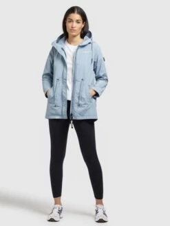 Khujo Vestes De Mi-saison Veste Mi-saison CAIMA Femme Bleu Clair -Khujo a69e697c359678c6d09d398cec4f3ea0