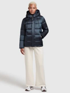 Khujo Vestes Dhiver Veste D’hiver Evona Femme Bleu Nuit -Khujo acfddd87cc1cdc31e6fa849dd2f48cbb