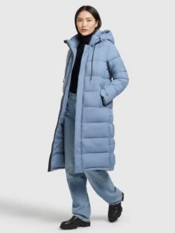 Khujo Manteaux Dhiver Manteau D’hiver Julina Femme Bleu Clair -Khujo afc2b8a204395a37e391c6a407110481