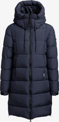 Khujo Manteaux Dhiver Manteau D’hiver Youma Femme Bleu Marine