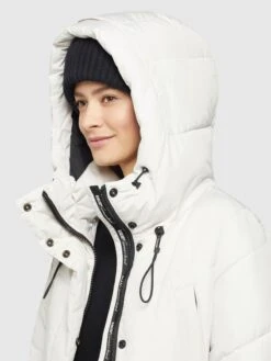 Khujo Manteaux Dhiver Manteau D’hiver Elvita Femme Blanc Cassé -Khujo b191c5ddcd3cf0594cbd83cde60ec873