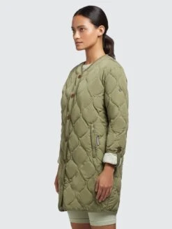 Khujo Manteaux De Mi-saison Manteau Mi-saison Sira Femme Olive -Khujo b1b3a50bad70e1c3c8e6b7950685476e