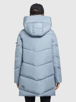 Khujo Vestes Dhiver Veste D’hiver Jordis 4 Femme Bleu Clair -Khujo ba17a23496e6cd90c7303c329a3995d6