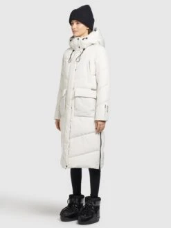 Khujo Manteaux Dhiver Manteau D’hiver Elvita Femme Blanc Cassé -Khujo be1f6209a4f7887558a51fc775700895